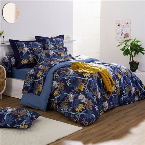 Drap housse Bagatelle Encre TRADILINGE - 90 x 190 cm