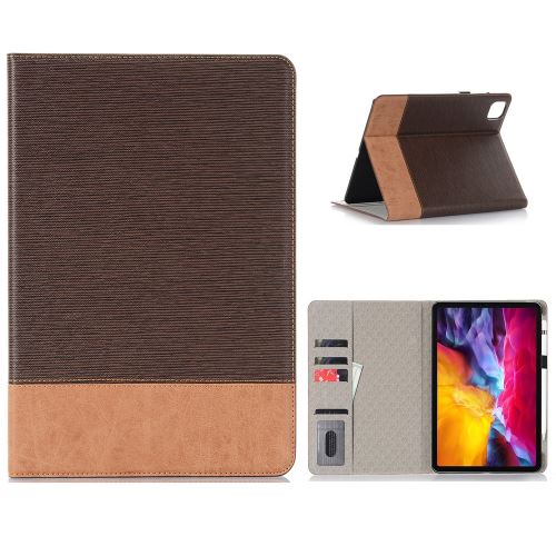 Etui en PU + TPU épissage café pour votre Apple iPad Pro 11 pouces (2020)/(2018)