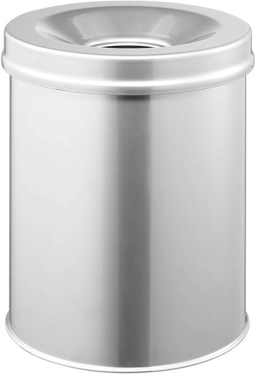Durable 330523 Corbeille à papier Anti-éraflure +, selbstlöschender Poubelle Argent