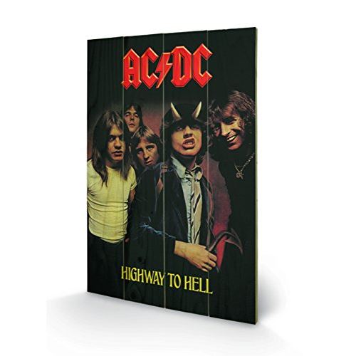 Pyramid International sw10325p AC DC (de Highway to Hell) murale en bois en bois Multicolore 40 x 2,5 x 59 cm