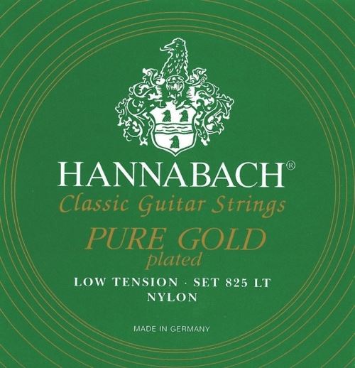 Hannabach 652647 Série 825 Cordes pour Guitare Classique Jeu Special Gold Low Tension 8257LT