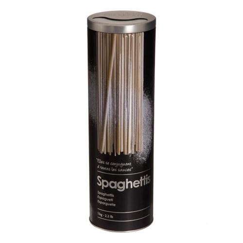 Boîte Spaghettis Relief II 27cm Noir