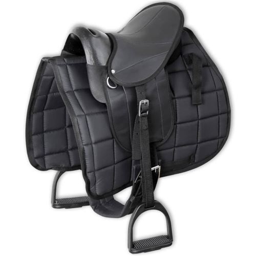 'VidaXL de Poney reitsattelset 10 Pony Selle Selle Couverture Étrier Support Sangle de selle