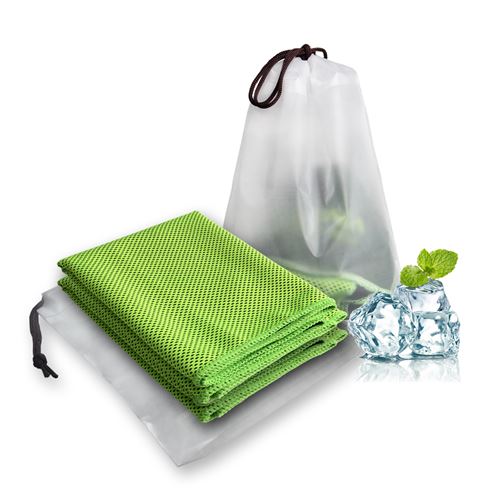 Tritina Cool Towel Neck Wrap pour Beach Sports, Voyage, Camping, Yoga, Workout Ice XL longue durée 80 * 32 cm / 13 pouces Vert