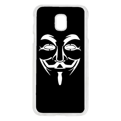 Coque Anonymous Noir Compatible Galaxy J5 2017 Transparent