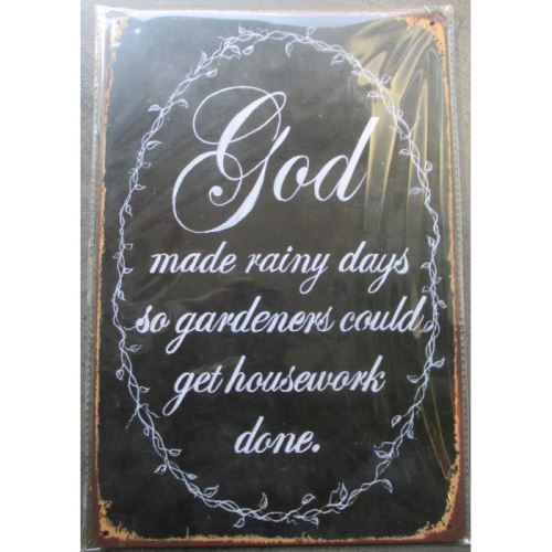 plaque tole humour god dieu 30x20cm tole publicitaire en metal