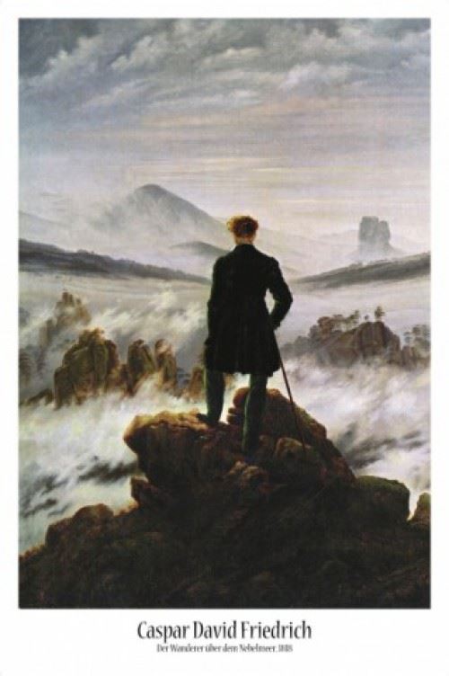 Caspar David Friedrich Poster Reproduction - Voyageur Contemplant Une Mer De Nuages (91x61 cm)