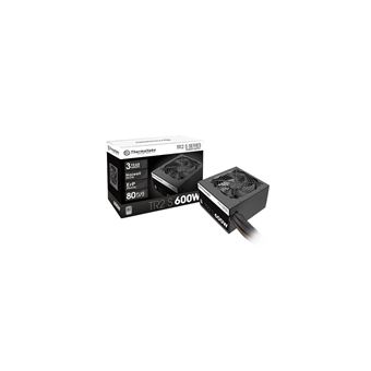 Thermaltake TR2 S 600W - Alimentation électrique (interne) - ATX12V 2.3/ EPS12V - 80 PLUS - CA 230 V - 600 Watt - PFC active - Europe - noir - 1