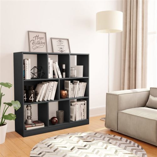 vidaXL Bibliothèque Gris 97,5 x 29,5 x 100 cm Aggloméré