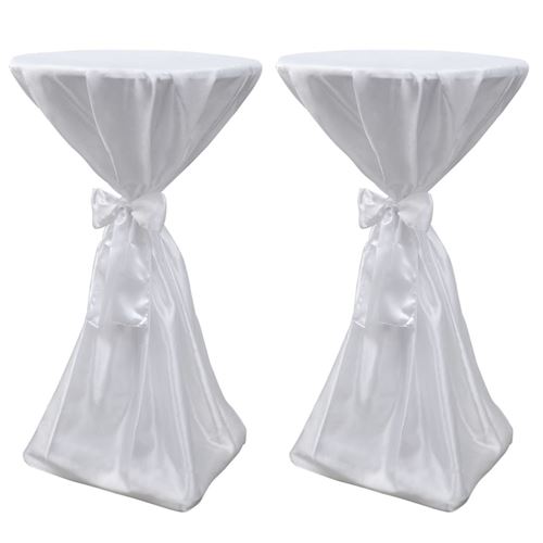 Statafelhoes met strik 70cm Wit (2 stuks)