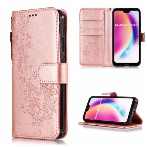 Huawei P20 Lite Housse Etui Cuir Pu Pissenlit Doré Als89791