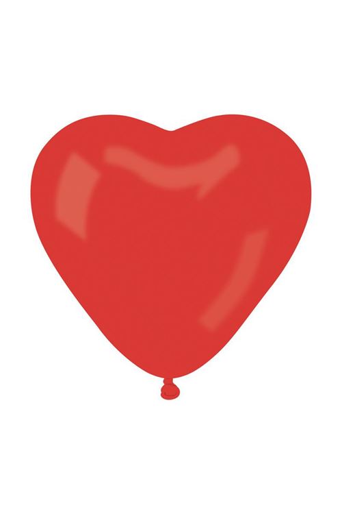 Sachet De 3 Ballons Geants Coeur Rouge Diam. 44cm - Rouge