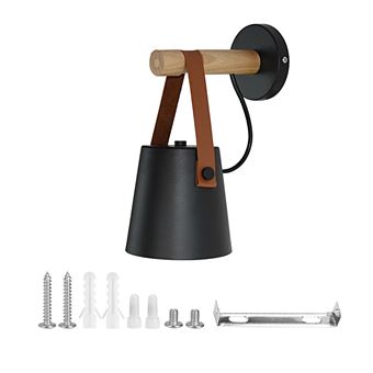 20 Sur 110 240v Applique Murale En Bois Pour Mur A Led Pour