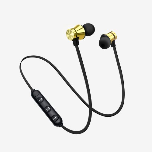 Ecouteurs sport sans fil Bluetooth Ecouteurs Stéréo Basse MusiqueDoré