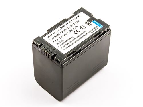 Batterie compatible PAN CGR-D320, Li-ion, 7,4V, 3300mAh, 24,4Wh, dark grey