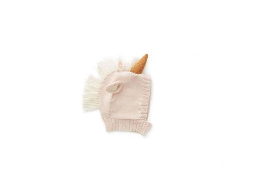 Oeuf Baby Clothes - Cagoule rose licorne Alpaga 6/12M