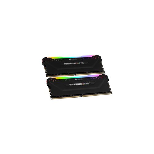 CORSAIR Vengeance RGB PRO - DDR4 - kit - 32 Go: 2 x 16 Go - DIMM 288 broches - 3600 MHz / PC4-28800 - CL18 - 1.35 V - mémoire sans tampon - non ECC - noir