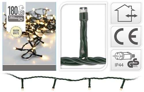 Eclairage LED 180 lampes blanc chaud intérieur / extérieur