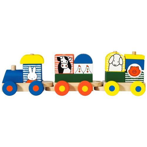 Miffy Train Set en bois 16 pièces 34x8x10.5 cm