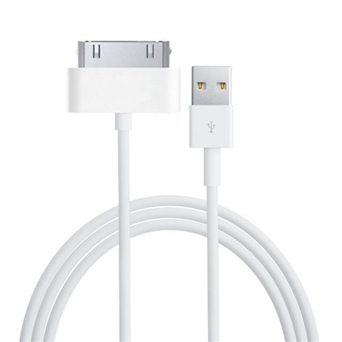 Phonillico Blanc Cable Usb Chargeur Pour Apple Ipad 1 / 2 / 3 - Cable Port Usb Data Chargeur Synchronisation Transfert Donnees Mesure 1 Metre Phonillico®