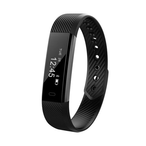 Bracelet Connecté iOs Android Smartwatch Bluetooth Cardio Podomètre Étanche Noir - YONIS