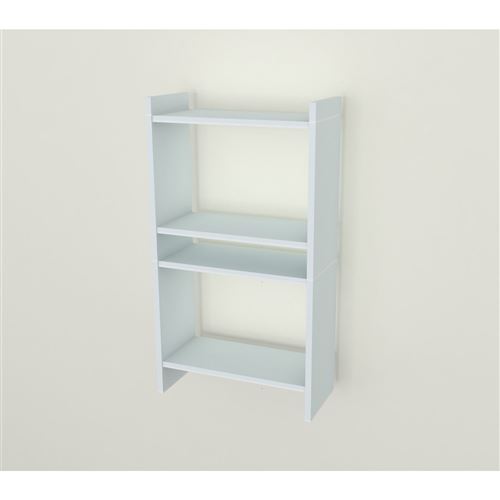 Toilinux - Bibliothèque 4 étages Pera 90 cm - Blanc - Pera