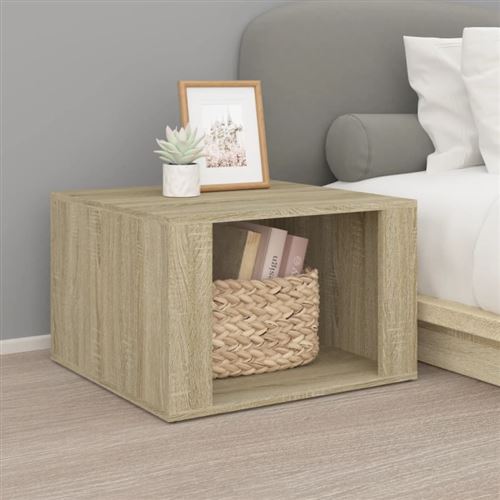 Non Communiqué Marron Table De Chevet Chêne Sonoma 57X55x36 Cm Bois D Ingénierie