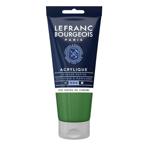 Lefranc Bourgeois - Peinture - peinture acrylique - vert oxyde de chrome - opaque - satin - fine - 80 ml