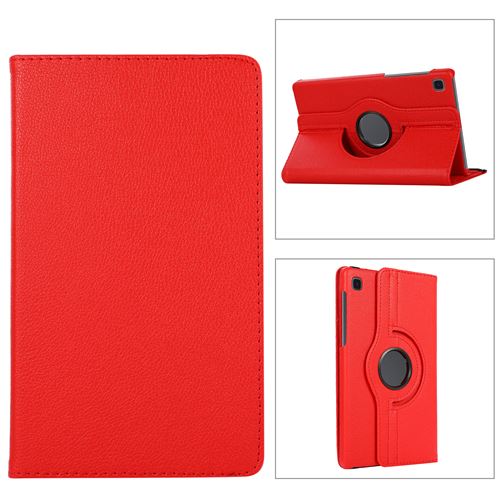 Etui pour Samsung Galaxy Tab A7 Lite 8.7 pouces 2021 (SM-T220/T225) rotative 360 degrés rouge