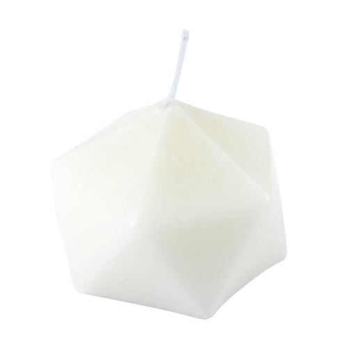 Non Communiqué Blanc Bougie Déco Origami "Arty" 7Cm