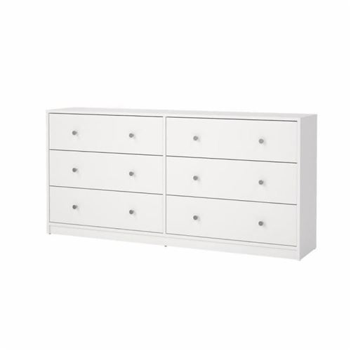 May Chest of 6 Drawers (3Plus3) in White, none