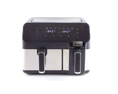 ARFRYA03D friteuse Double 9 l Autonome Friteuse d'air chaud Noir, Acier inoxydable - Ardes