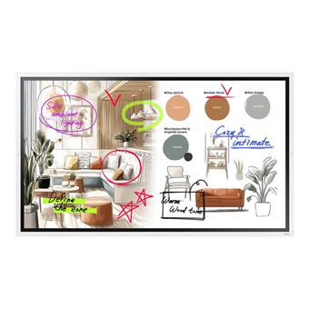 Samsung Flip WM65FX - Classe de diagonale 65" WMFX Series écran LCD rétro-éclairé par LED - éducation/entreprise - avec tableau blanc interactif intégré, écran tactile (multitouch) - Tizen OS - 4K UHD (2160p) 3840 x 2160 - 1