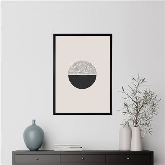 Cadre photos et affiches bois noir 50x70 cm, Fabriqué en France