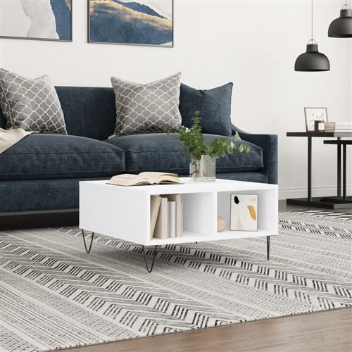 Vidaxl Blanc Table Basse 60X60x30 Cm - Image 2