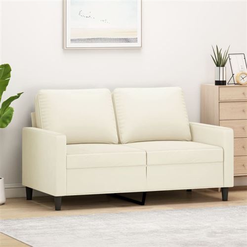 Non Communiqué Crème Vidaxl Canapé À 2 Places 120 Cm Velours