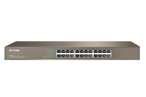 Switch de bureau Fast Ethernet 24 Port 10/100Mbps - IPCOM F1024, Rackmount Switch, Auto MDI/MDIX, détection automatique Plug&play