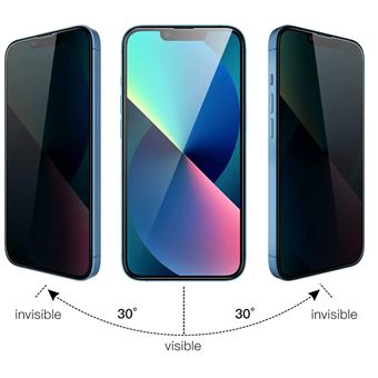 Protection écran Verre Trempé Anti-espion Pour IPhone 14, 13, 12, 11, XS, XR - Transparent 3 Couches