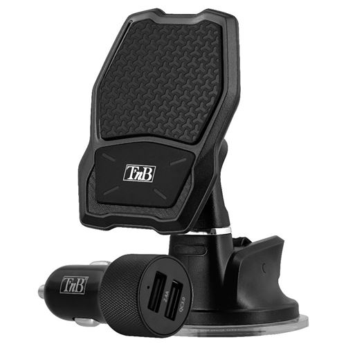 Support charge à induction 10W aimanté ventouse et grille d'aération Tn'B Incar Premium