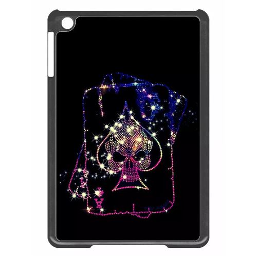 Coque tablette My-Kase pour iPad mini 2 - as de pique skull fond noir - Plastique Noir