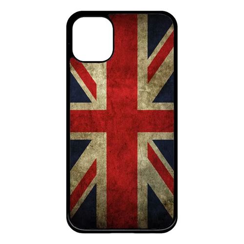 Coque My-Kase pour iPhone 11 - drapeau uk royaume uni grunge flag - Plastique Noir