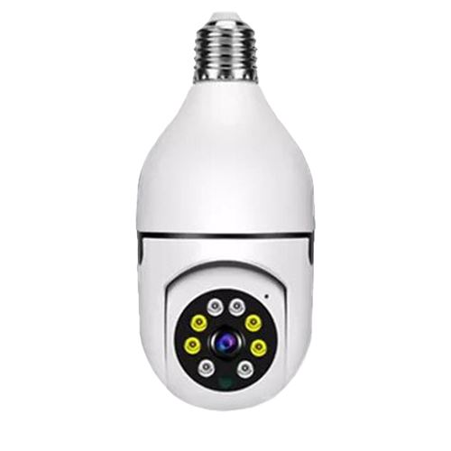 Ampoule caméra wifi intelligente de surveillance vision HD 355° nocturne IP66 audio bidirectionnelle HDME + micro SD 128go