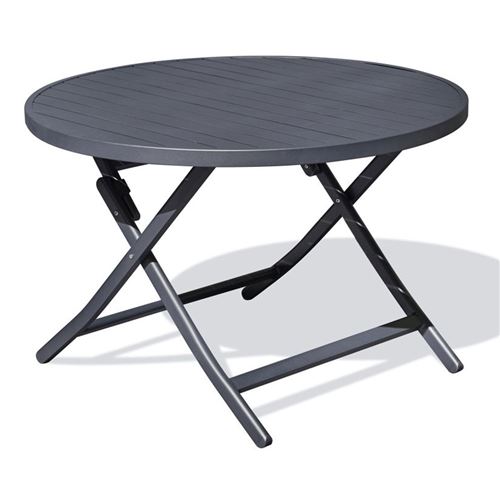 Non Communiqué Gris Table De Jardin Pliante "Marius" 110Cm Anthracite