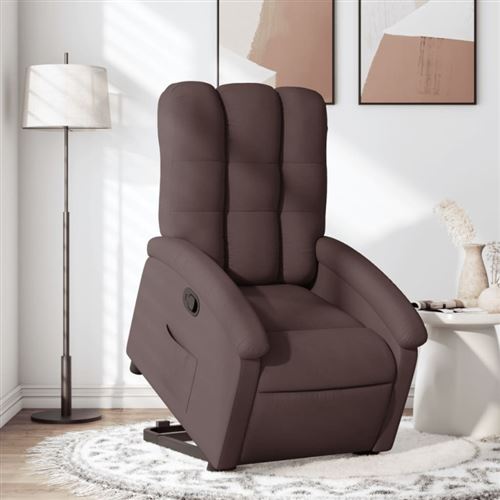Non Communiqué Marron Vidaxl Fauteuil De Relaxation Inclinable Tissu Foncé