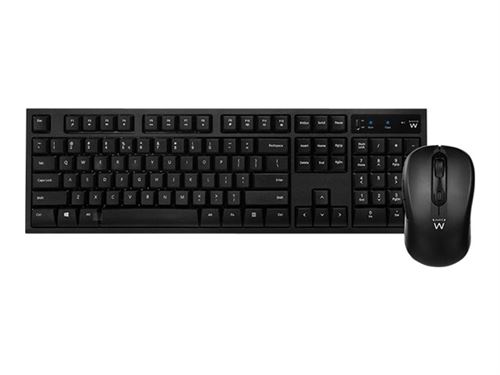 Ewent EW3193 - Toetsenbord en muis set - draadloos - 2.4 GHz - VS