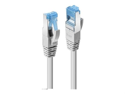 Lindy - Cordon de raccordement - RJ-45 (M) pour RJ-45 (M) - 2 m - 6.2 mm - SFTP, PiMF - CAT 6a - sans crochet - gris