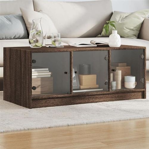 Vidaxl Marron Table Basse - Chêne - 102X50x42 Cm - Image 3