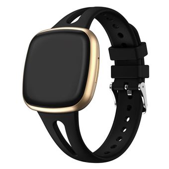 Strap-it Bracelet silicone de luxe - compatible pour Fitbit Sense (noir) - 1