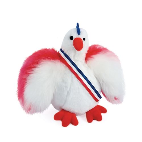 Non Communiqué Rouge Peluche Poule Fabrication Francaise