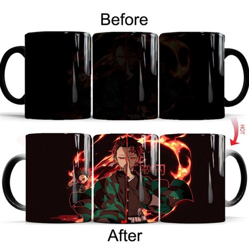 Mug magique personnalisé tasse de café thermoréactif à la chaleur, Tueur de démons, Tanjirō Kamado
